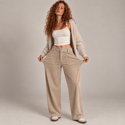 Côtelé | Pantalon Large