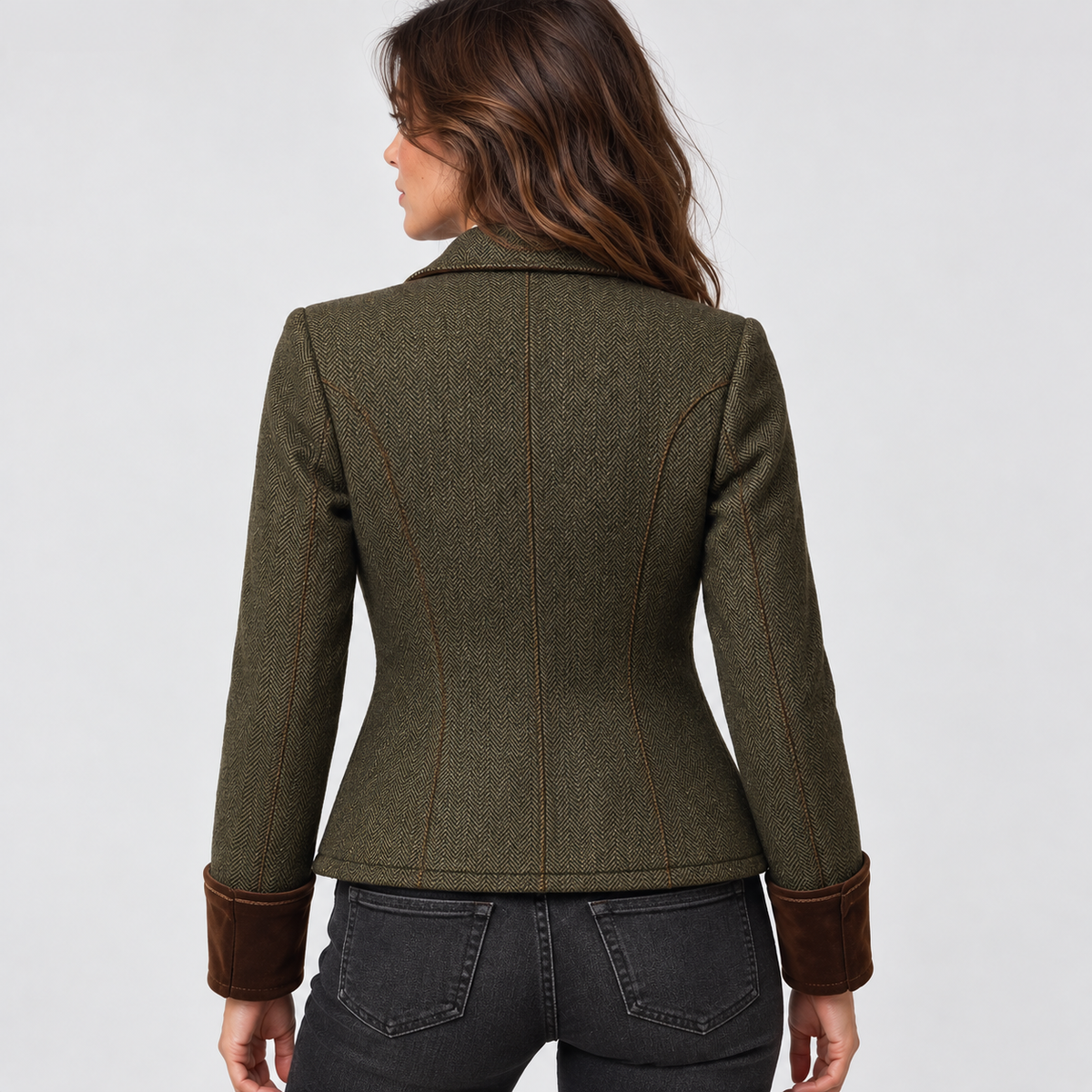Héritage | Blazer en Tweed à Chevrons